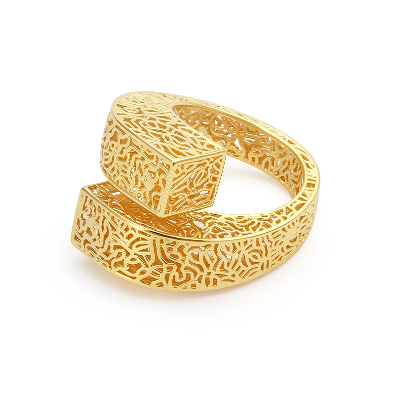 IVOG Aushöhlen Unregelmäßige Linie Design Ring Für Frauen Gold Farbe Exquisite Ring Mode Schmuck Offizielle Flagship-Store