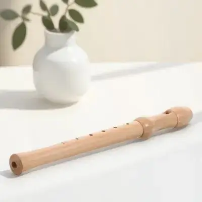 

German Style High Pitch Clarinet 8 Hole Wood Flute For Kids Beginners Detachable Peach Wood Wind Flute Educational Musical
