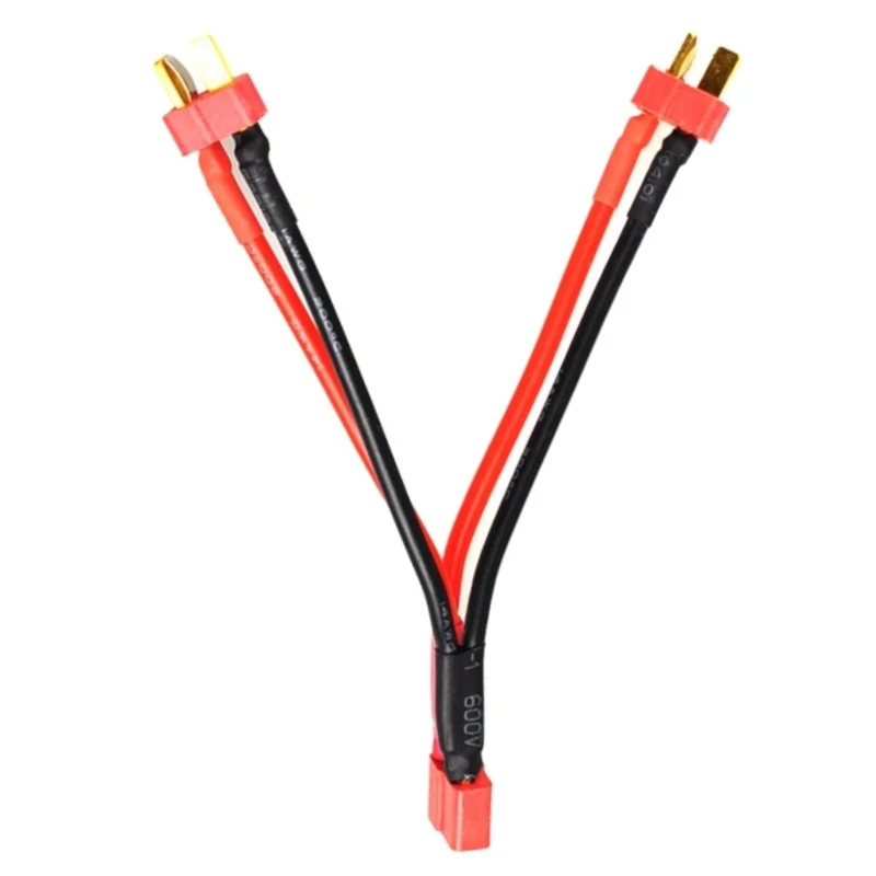 T Plug Extension Cord 1 Female to 2 Male T-Plug Splitter Cord for Model Battery Adapter Cable Dropship