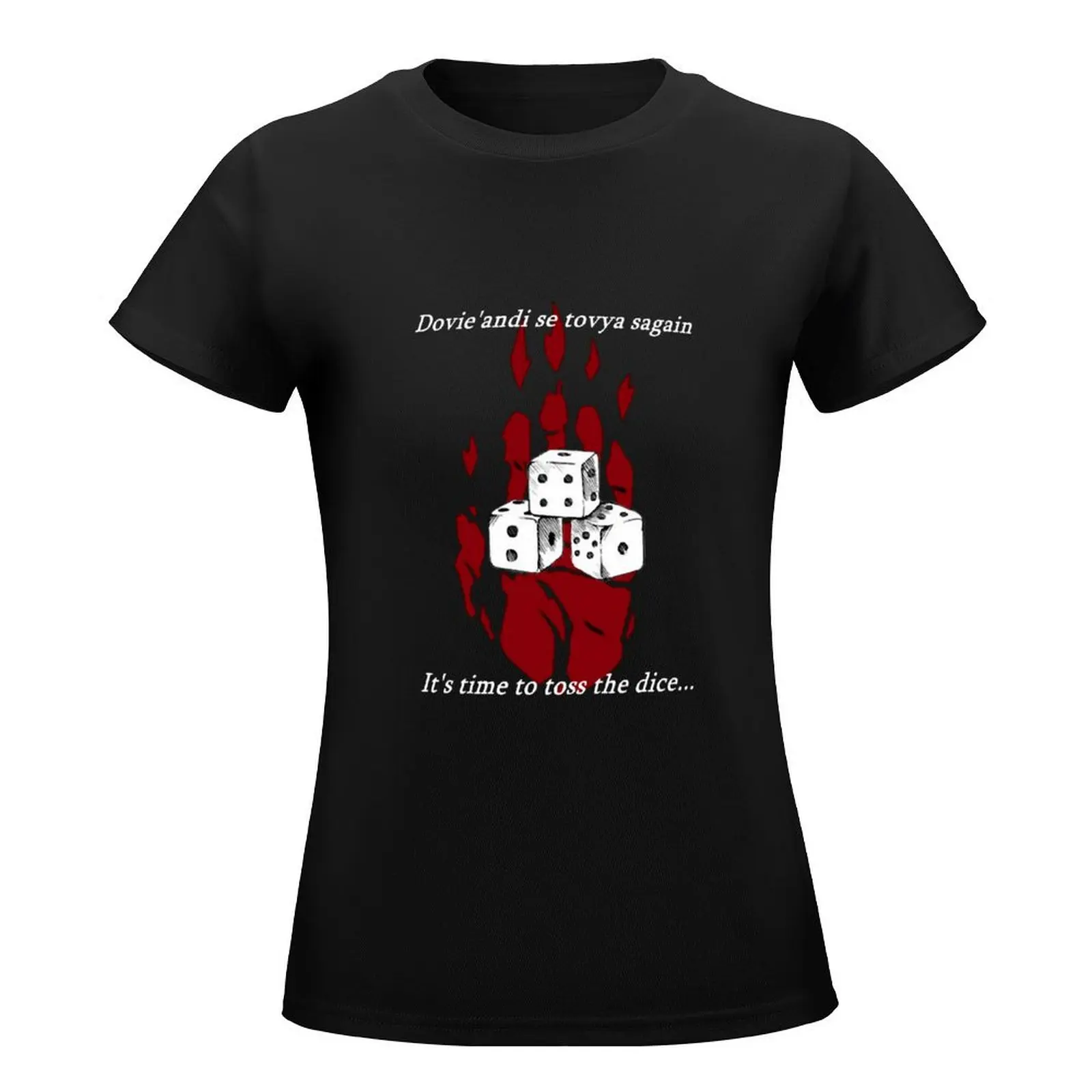 Time to toss the dice T-Shirt tops heavyweights oversized Women t shirt