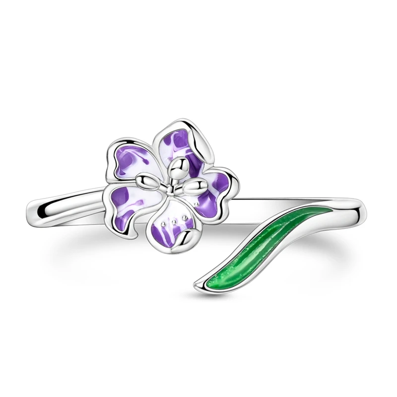 Verstellbare Ringe aus 925er-Sterlingsilber, Meerjungfrau, Flügel, Drache, Sonnenblume, Tulpe, offene Ringe für Frauen, weiblich, origineller Verlobungsschmuck – Detail 7