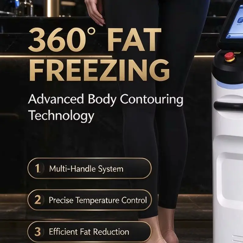 360 Surround Cooling Slimming Machine Fat Reduction Skin Tightening Lymphatic Drainage Body Shaping Spa Equipment MYOslim