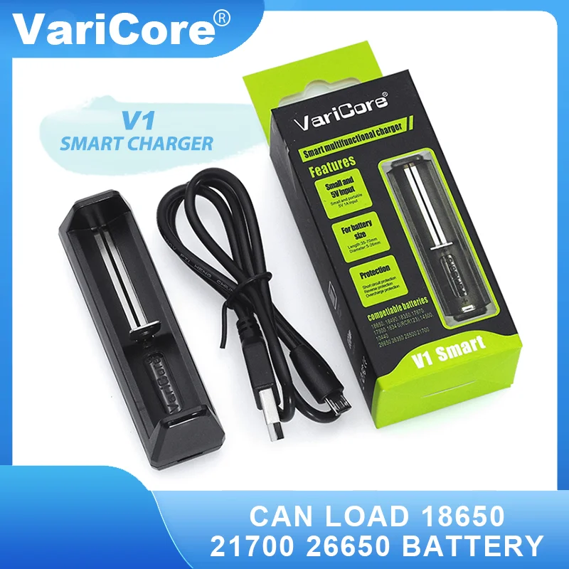 VariCore V20i V1 18650 1.2V 3.7V 3.2V 3.85V AA / AAA 18350 26650 10440 14500 16340 25500 NiMH Pin Lithium Sạc