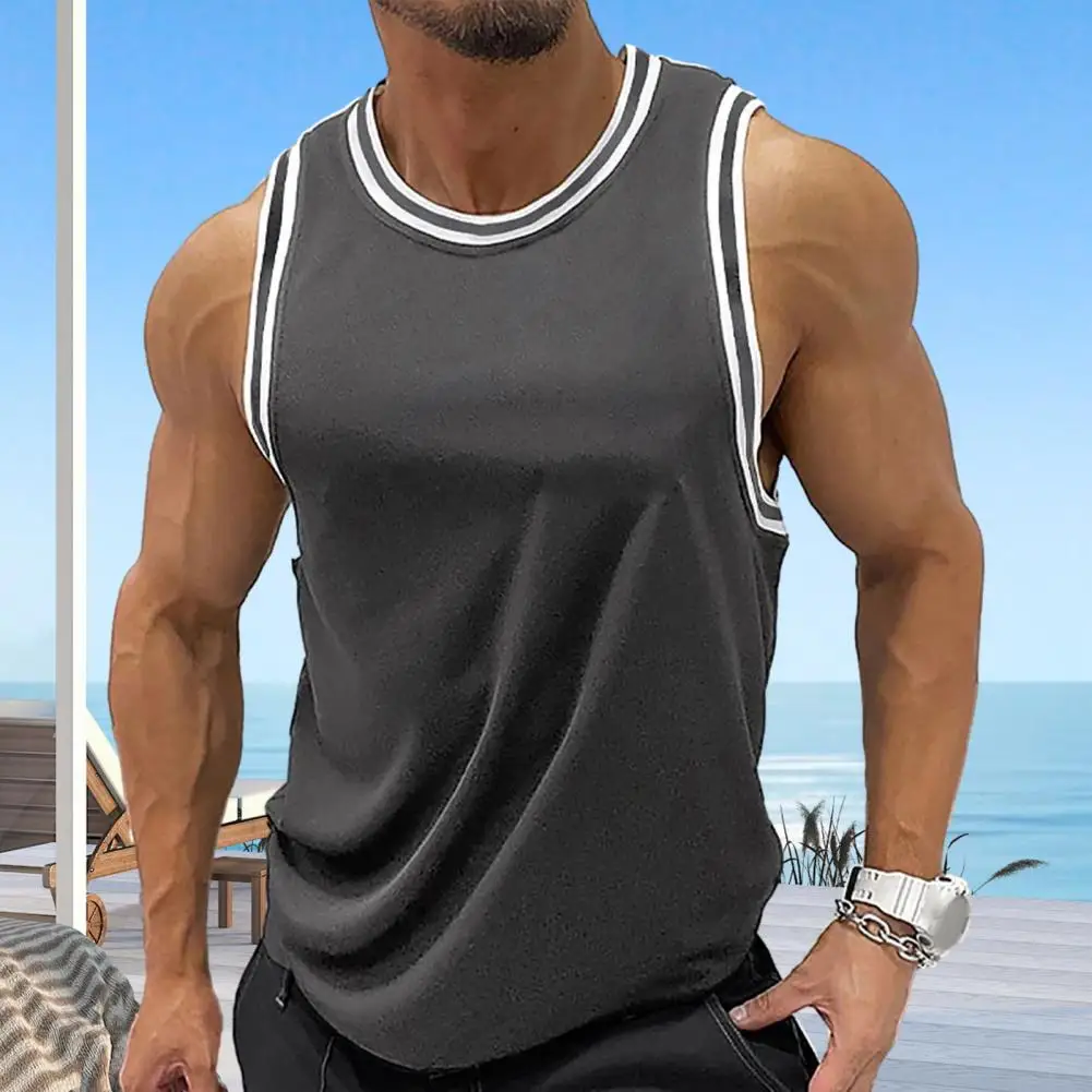 2023 NEW Fitness Sports Tank Tops Men Gyms Workout Sleeveles Shirt Male Summer Loose Undershirt basketball Running men Ves