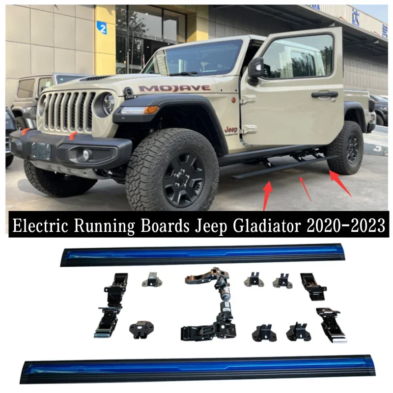 

Для Jeep Gladiator 2020 2021 2022 2023 высококачественные электрические подножки боковые ступенчатые педали