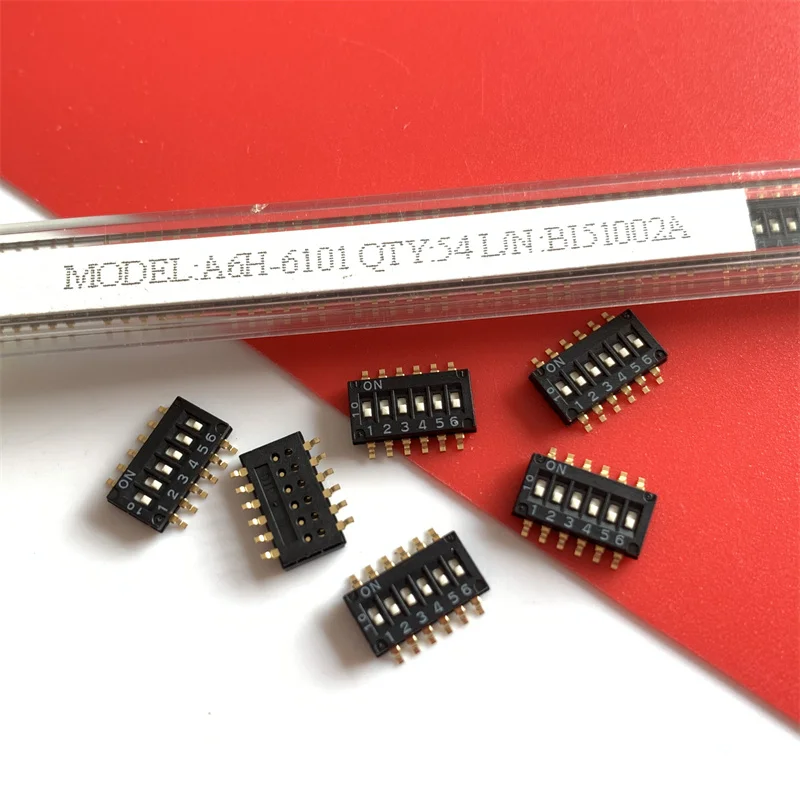 A6H-6101 imported, DIP switch 6 digits, patch 1.27mm pitch, key type 6P genuine,