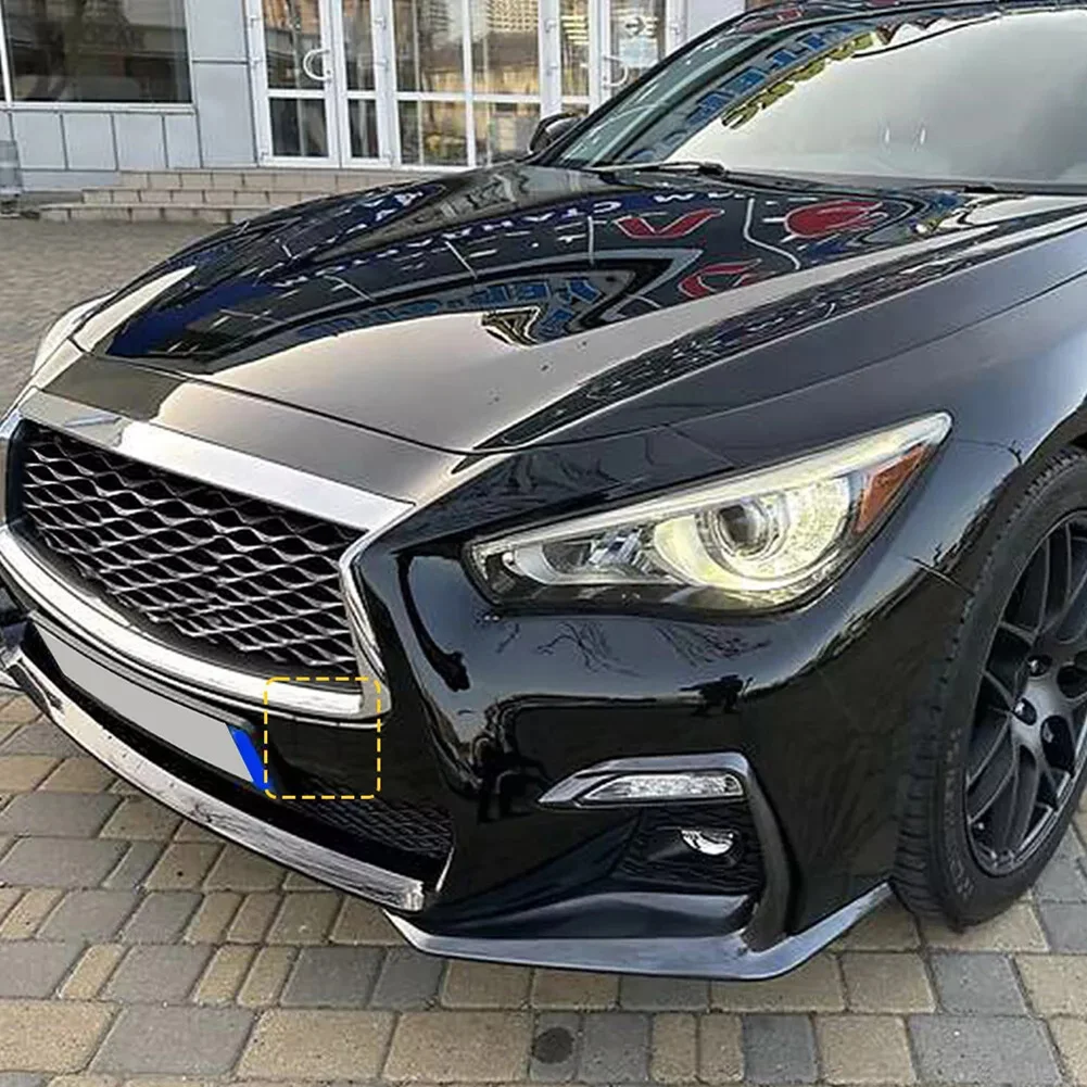 

Aftermarket Cover Front Bumper Eye Cover Easy DIY Installation Enhance Vehicle Appearance For Infiniti Q50 2018-2021