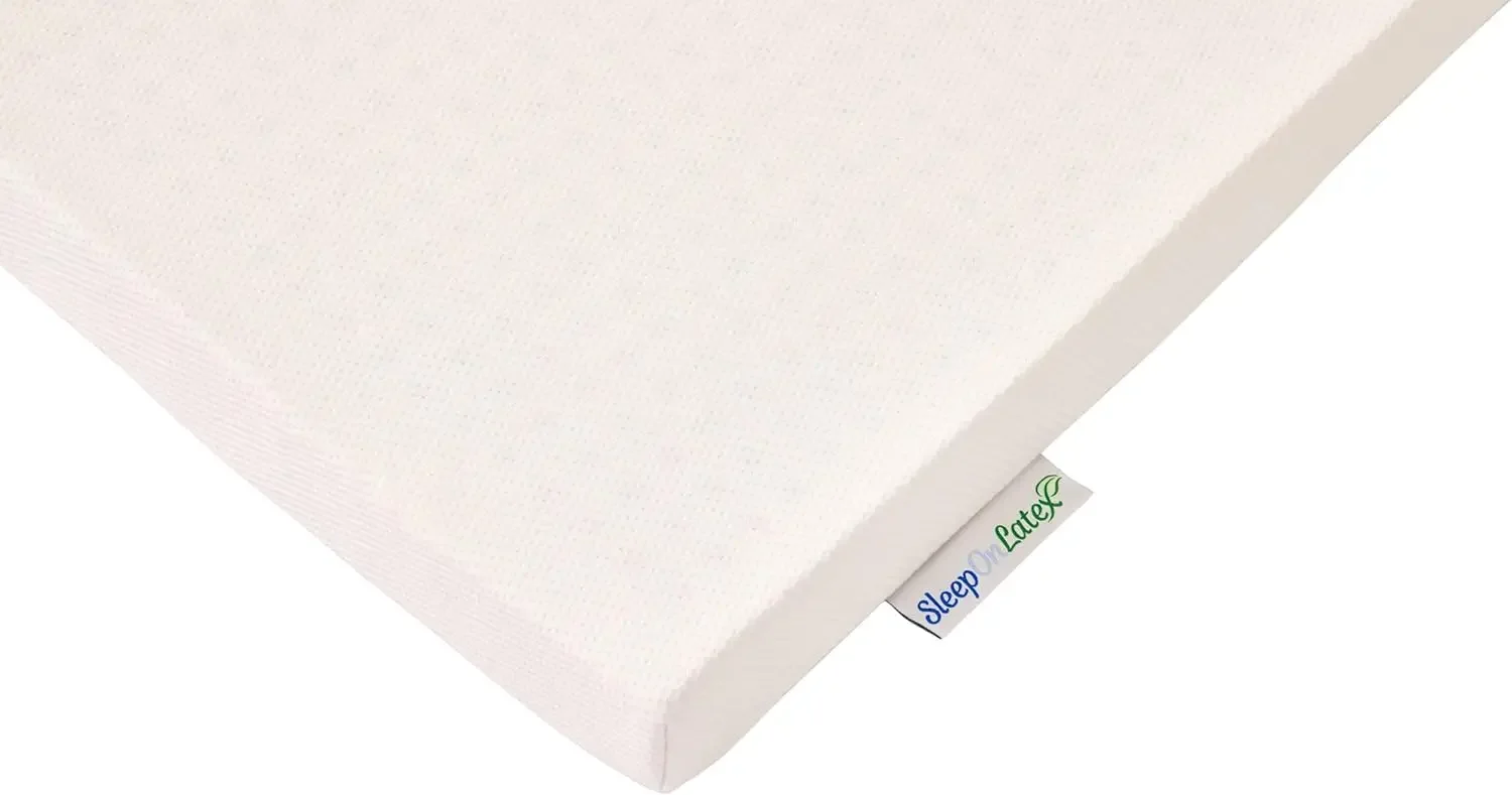 Pure Green Natural Latex Mattress Topper w/Luxury Cover - Medium Firmness - 3 Inch - Twin Size (GOLS Certified Organic)