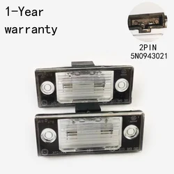 2Pcs License plate lamp 5N0943021 5ND943021 For VW Jetta Polo Passat Tiguan Sharan Touran Touareg Skoda Octavia Superb Yeti