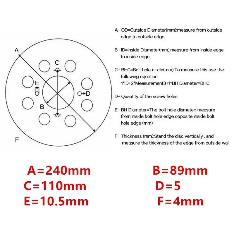 Motorcycle Rear Brake Disc Rotor For Suzuki GSF600 Bandit 600 1994-2004 GSF650 Bandit 650 GSF650S 2005-2006 SV650 SV650S 99-02