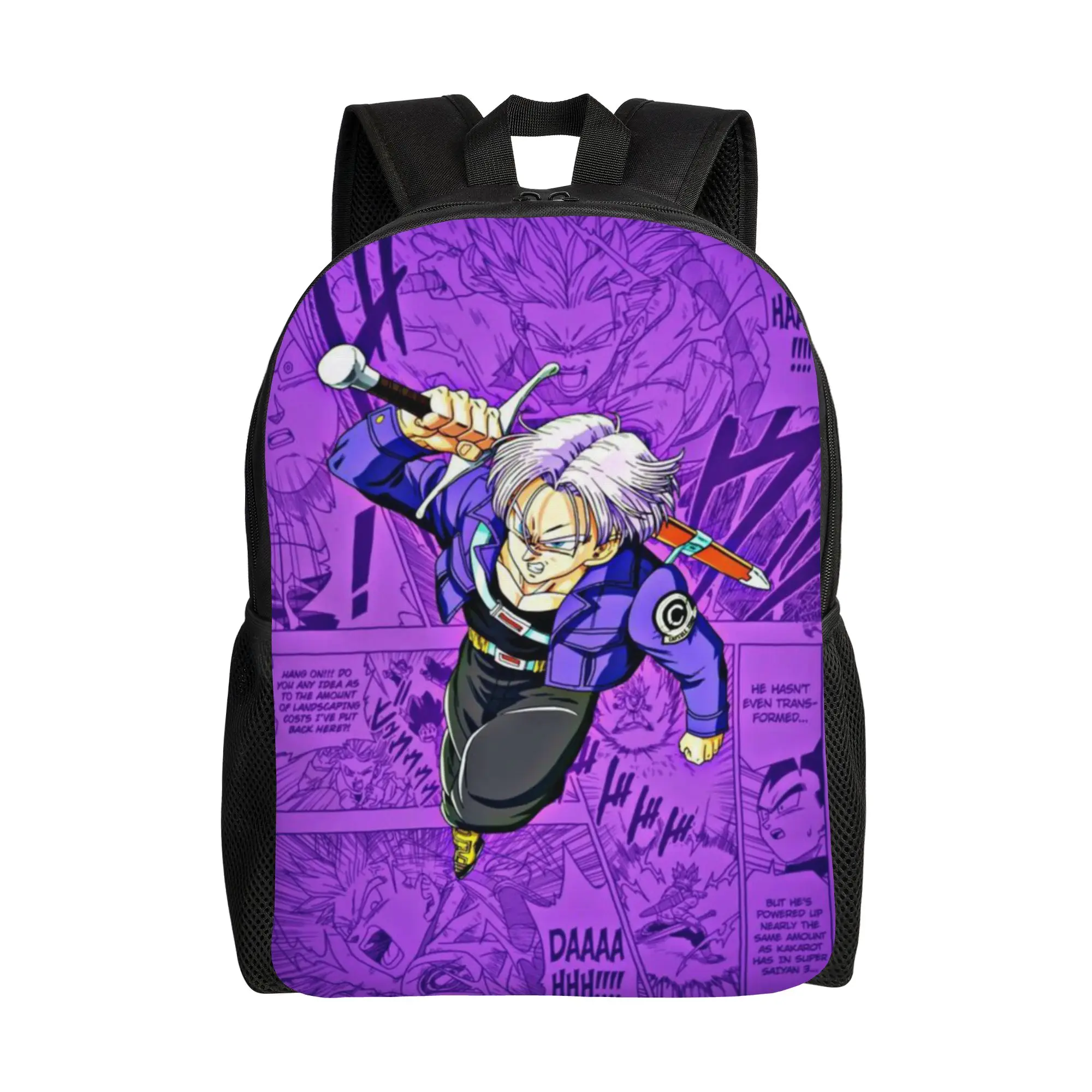 

Trunks Handbag Back to school season Lavender Hair Teen Warrior Portable Backpack