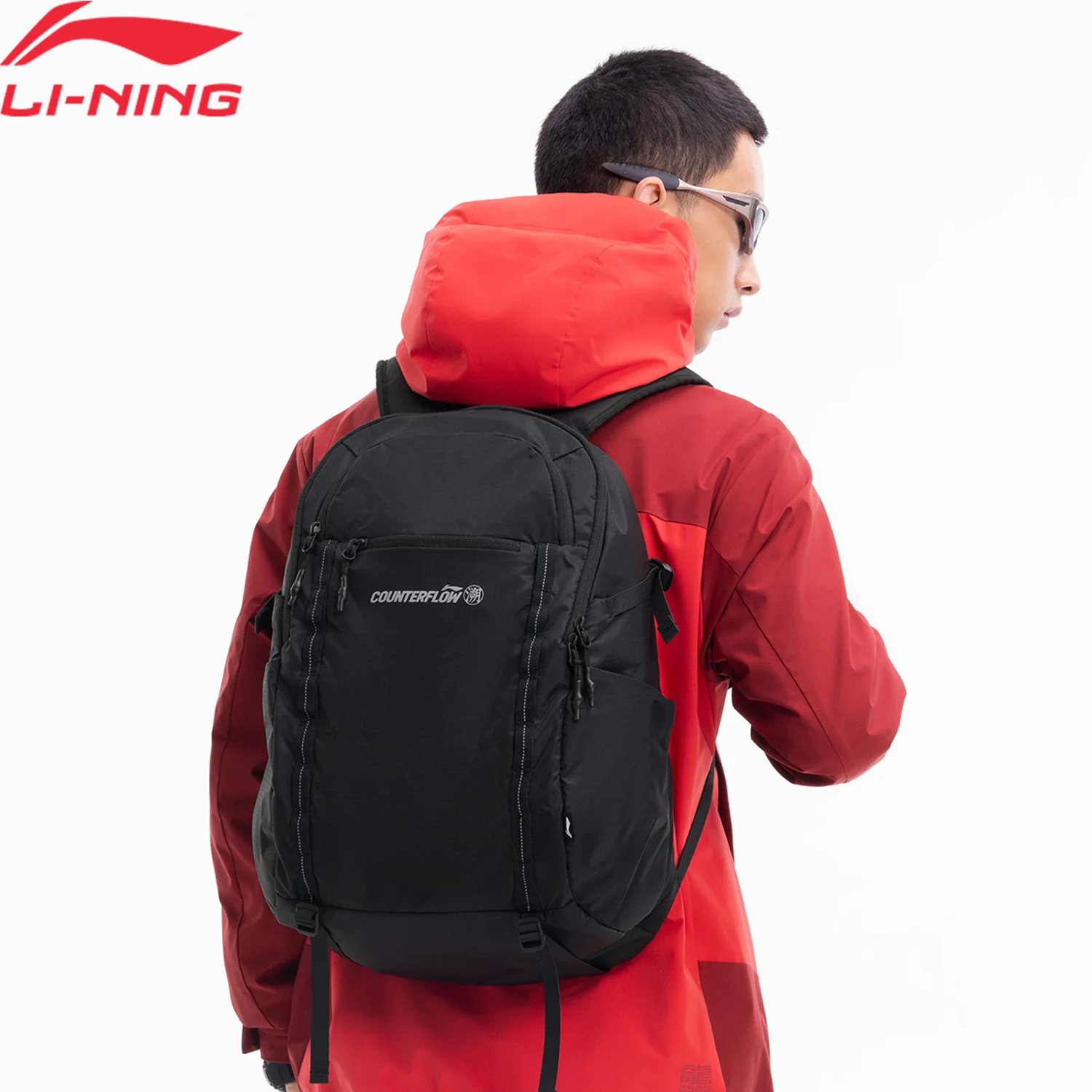 Li-Ning Unisex Outdoor Backpack LN WATER PROOF 460*320*180mm 16.7L Smart Compartments LiNing Sports Bags ABSW137
