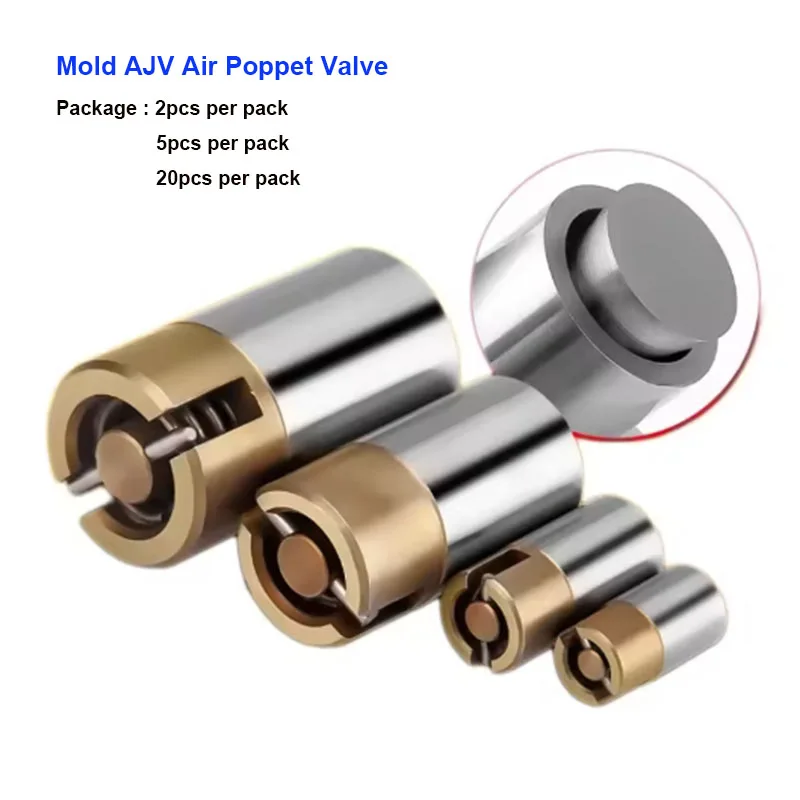 2PCS AJV Plastic Mold AirValves  SUS420 Air Ejector Valves Used to Molds Ejection Problem Resolution