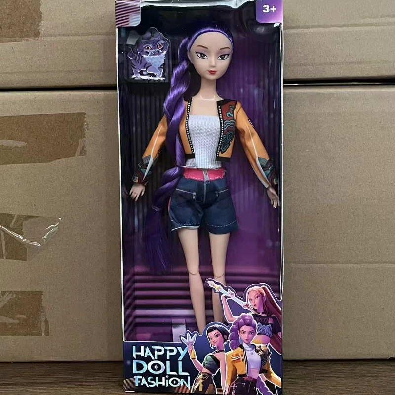 11in Kpop Demon Hunters Figurine in vinile Nuovo K-POP Demon Slayer Miniature Doll Lumimila Zoey Desktop Ornament Decorazione Regali