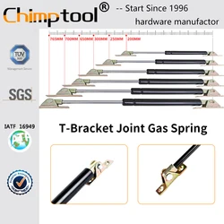 1 Pc T-Bracket joint Gas Spring Universal Shock Absorber Hydraulic Lift Support Strut Bar For RV Bed Car Furniture Can Customize