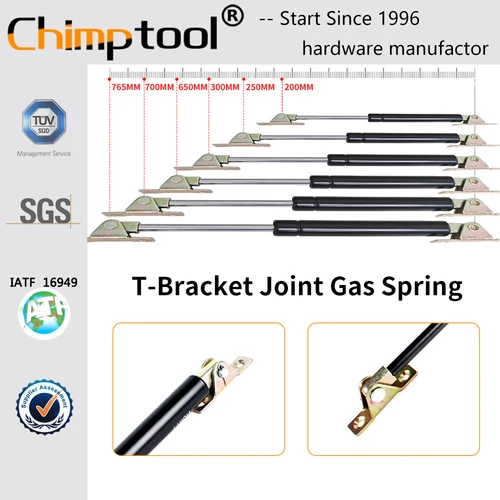 Soporte en T para resorte de Gas, amortiguador Universal, barra de soporte de elevación hidráulica para cama RV, muebles de coche, puede personalizar, 1 ud.