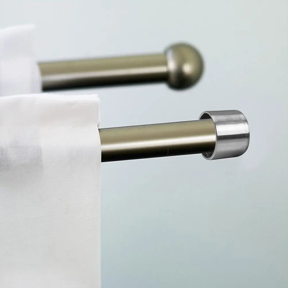 

6Pcs Curtain Rod Plug Premium Alloy Decorative Finials Replacement Ends Easy Install Home Window Curtain Rod Accessories