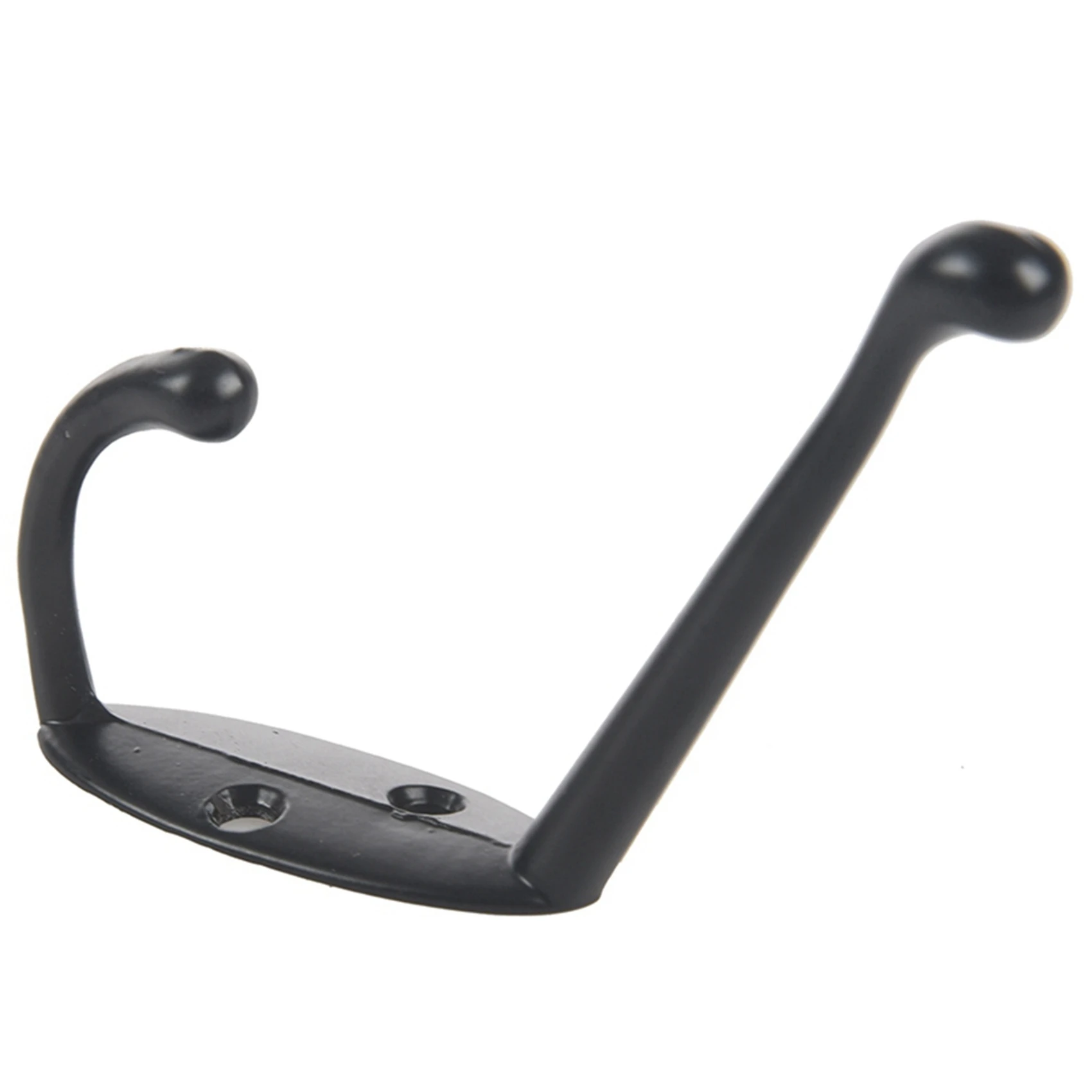 Confezione da 18 ganci appendiabiti resistenti montati a parete per hardware per cappelli appendiabiti retrò a doppia punta con 40 viti colore nero-AT64