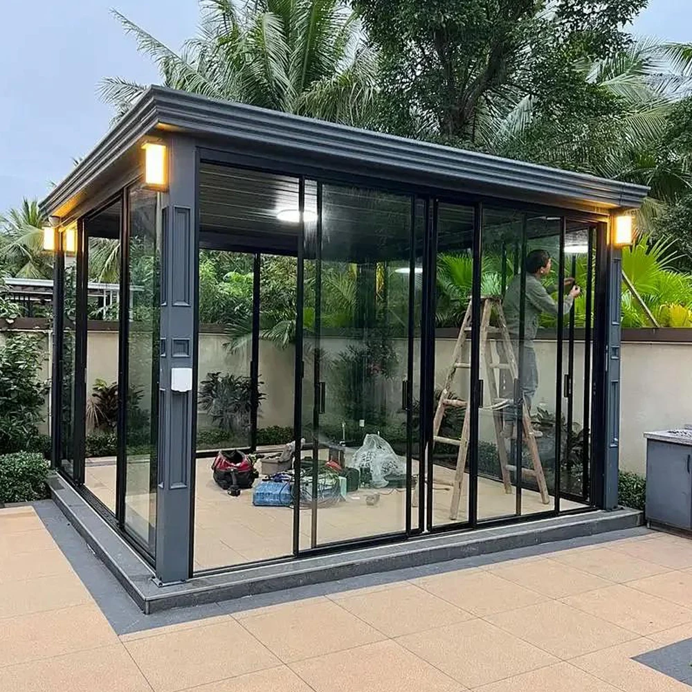 Any Size Custom Aluminum Sunroom Tempered Glass All Season Weatherproof Energy Efficient Residential Backyard Garden Patio Shelt