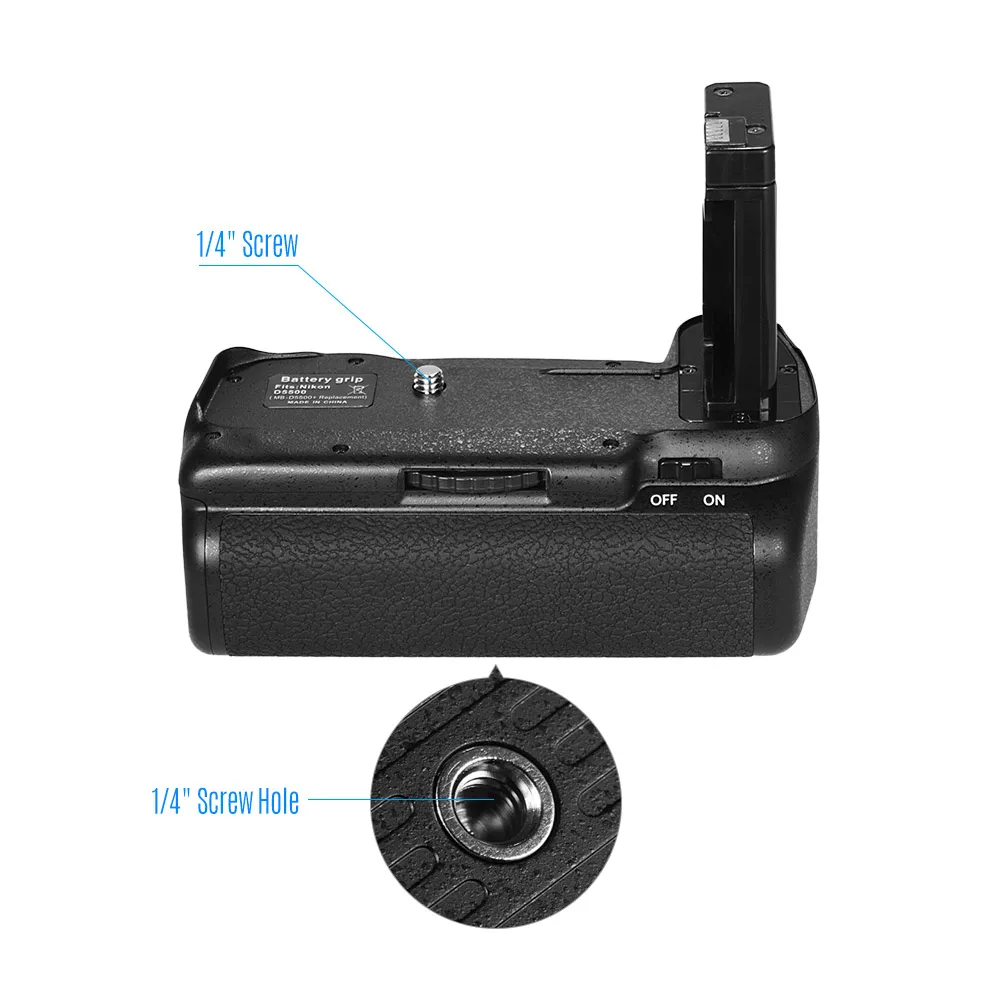 Vertical Battery Grip Holder for D5500 D5600 DSLR Camera EN-EL 14 Battery Powered with IR Remote Control Camera Grip