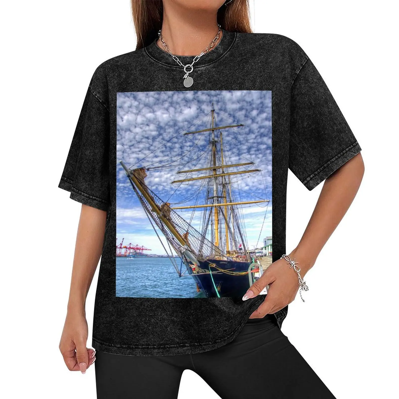 The Port of Fremantle WA - HDR T-Shirt quick drying heavyweights mens designer clothes