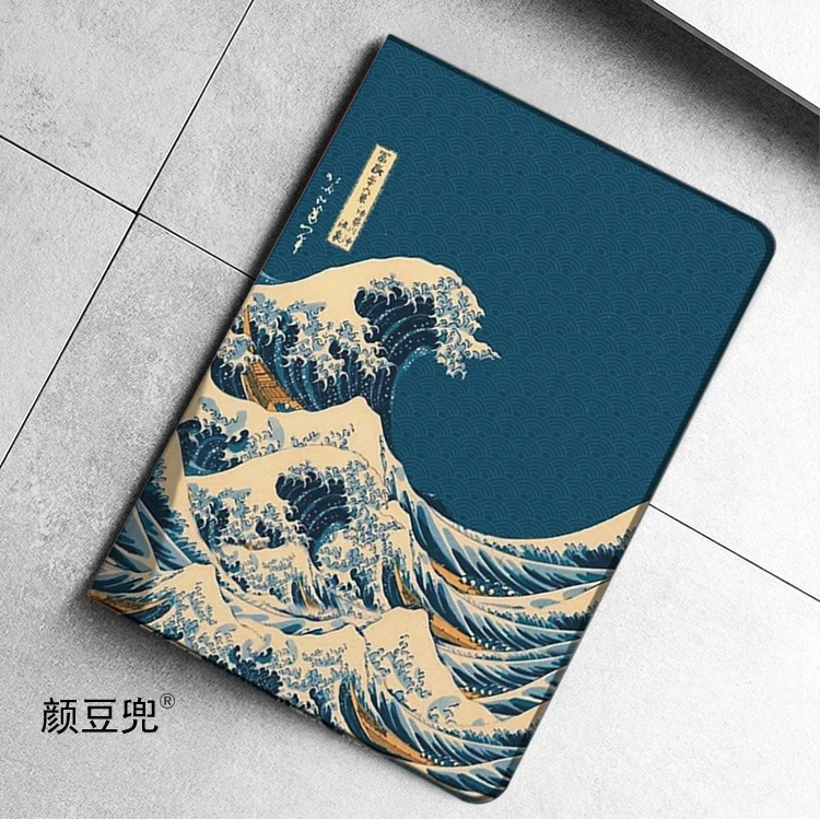 

Ukiyoe The Great Wave off Kanaga Samsung Galaxy Tab S10 plus S9 FE PLUS Case S7 S8 Plus Tri-fold stand Cover Galaxy tab s6 lite