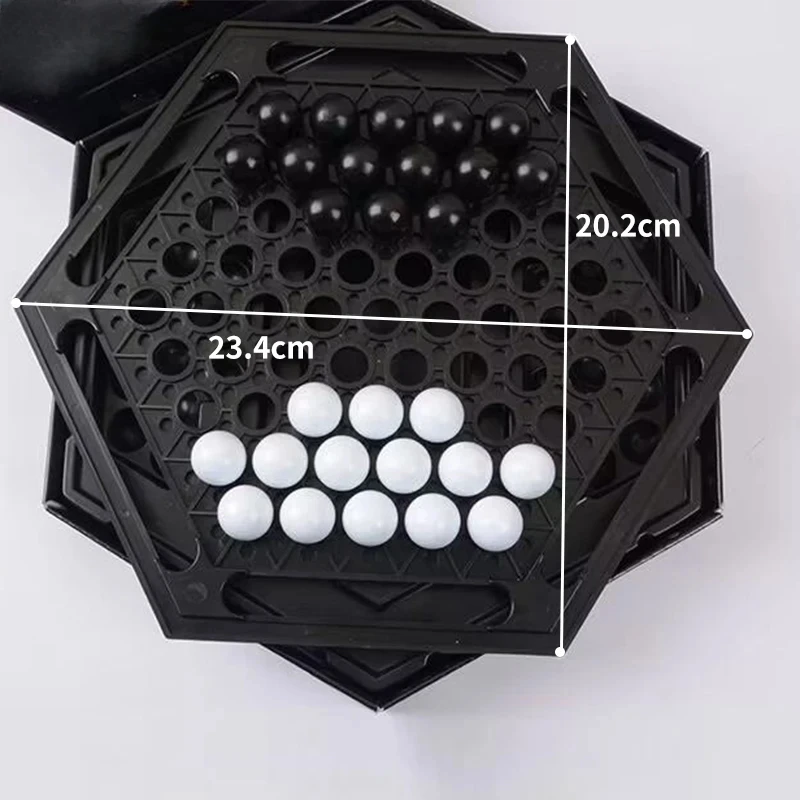 Jeux de Table Hexagon Reversi, jeu de société familial, développement intellectuel, fête de bureau, jeu de stratégie en marbre pour enfants