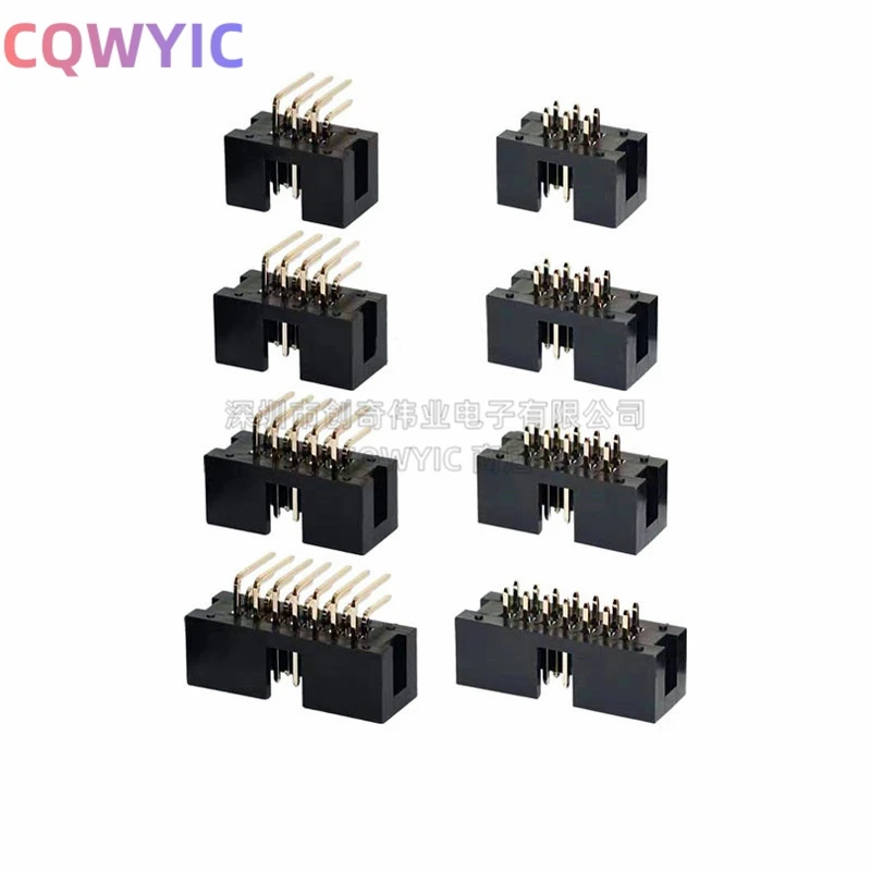 5PCS Simple horn socket JTAG cable socket 2.54MM straight/bent pin DC3-6P/8P/10P/12/14/16/18/20P/24/26/30P/34/40P/50P