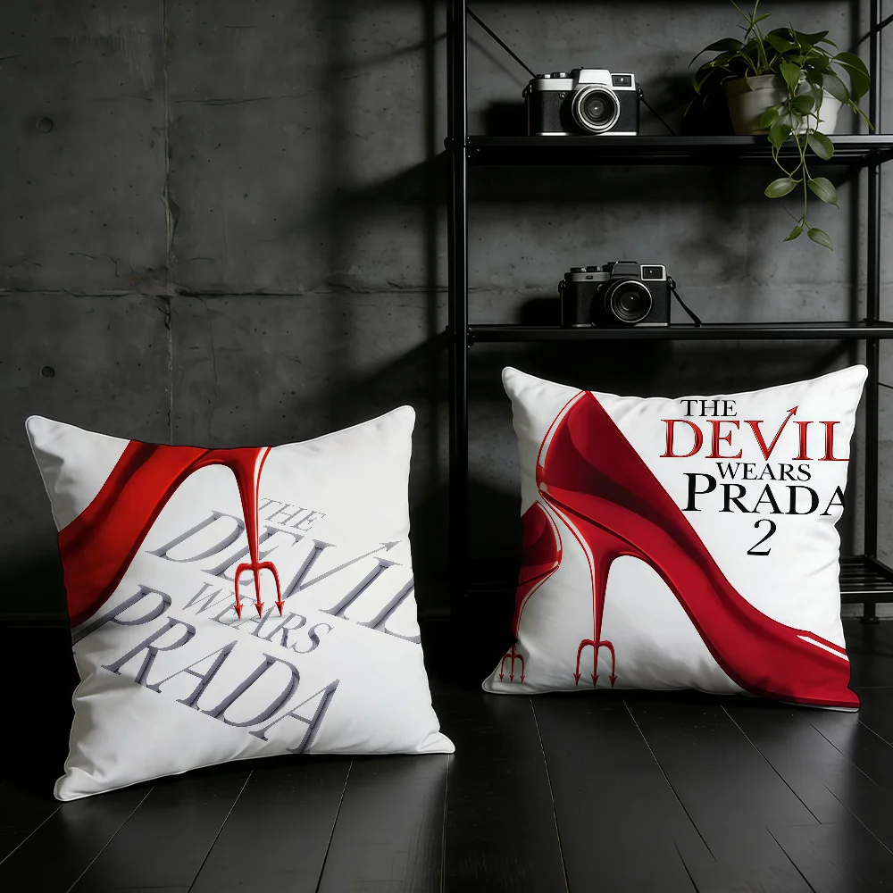 The Devil Wears P-Prada-ES 2 cushion cover Birthday Anniversary Gifts Double Sided Printed Zipper Cushion Cover Soft Skin