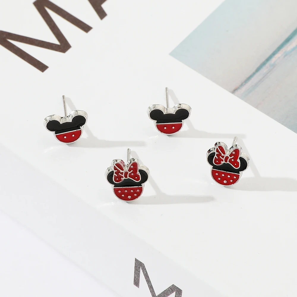 Leuke Disney Cartoon Mickey Mouse Oorbellen Mode Metalen Oorstekers Mickey & Anime voor Beste Vriend Sieraden Geschenken
