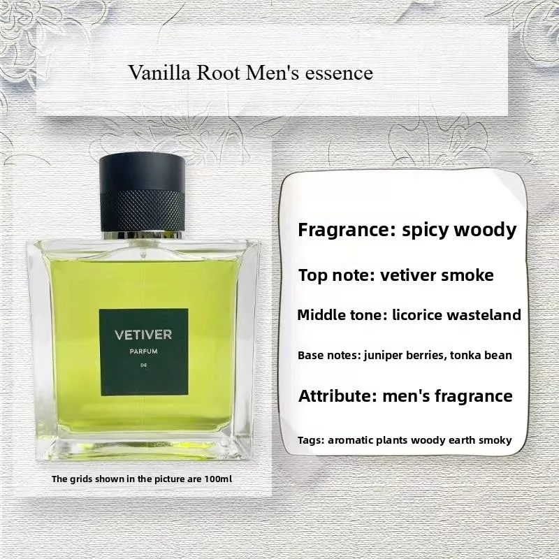 Eau de Toilette da uomo 100 ml, profumo di ambra legnoso piccante, fragranza a lunga durata, confezione regalo elegante, profumo da giorno per la notte