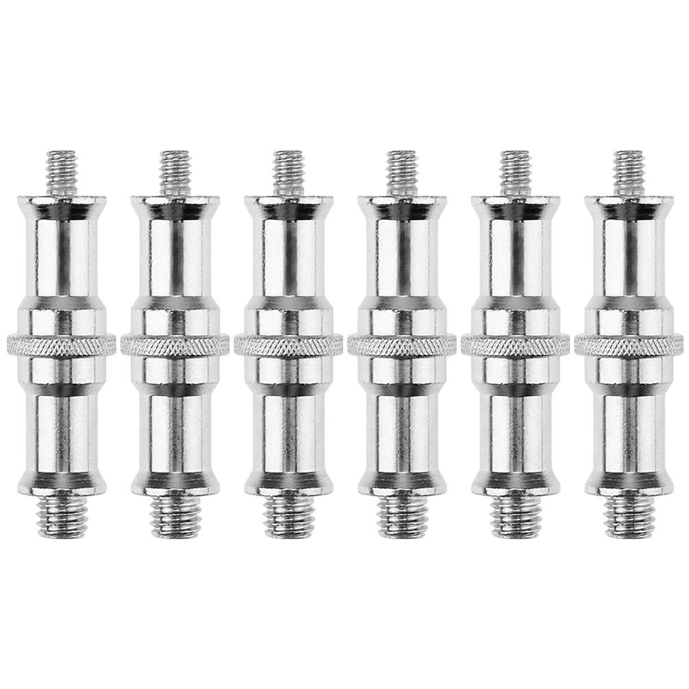 

6 Pcs Adapter Spigot Standard Studio Light Screw Hot Shoe 1/4 to 3/8 Converter Metric System Threaded