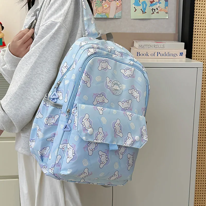 

Популярный рюкзак Sanrio серии Cinnamoroll Kuromi с мультяшным принтом, легкий и большой вместительный рюкзак, подарки