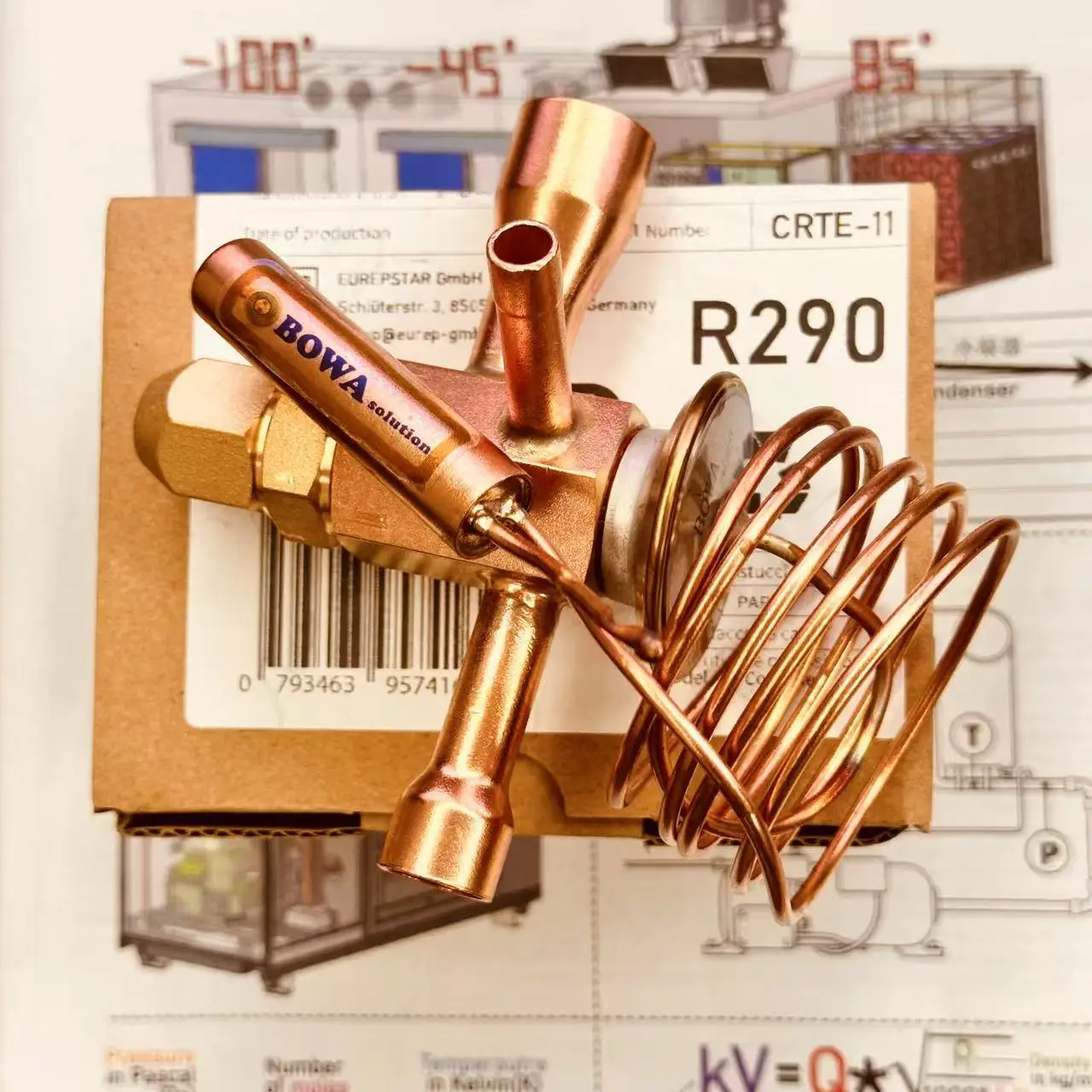 

75,000 Btu R290 HC refrigerant mechanic expansion valve matches heat pump dehumidifier HBP scroll compressors such as ZR81KCE