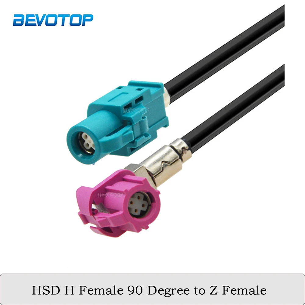 

HSD Code H 90 Degree to Code Z Female Connector 4-Core Car LVDS Video Line Cable for Navigation GPS Audio Cables Wiring Harness