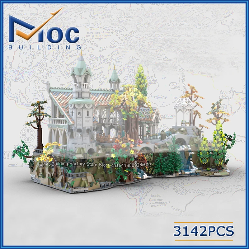  MOC Building Blocks Classic Movie Scene Mountain Base Extension Model Collection Display Toys DIY Assemble Bricks Holiday Gift