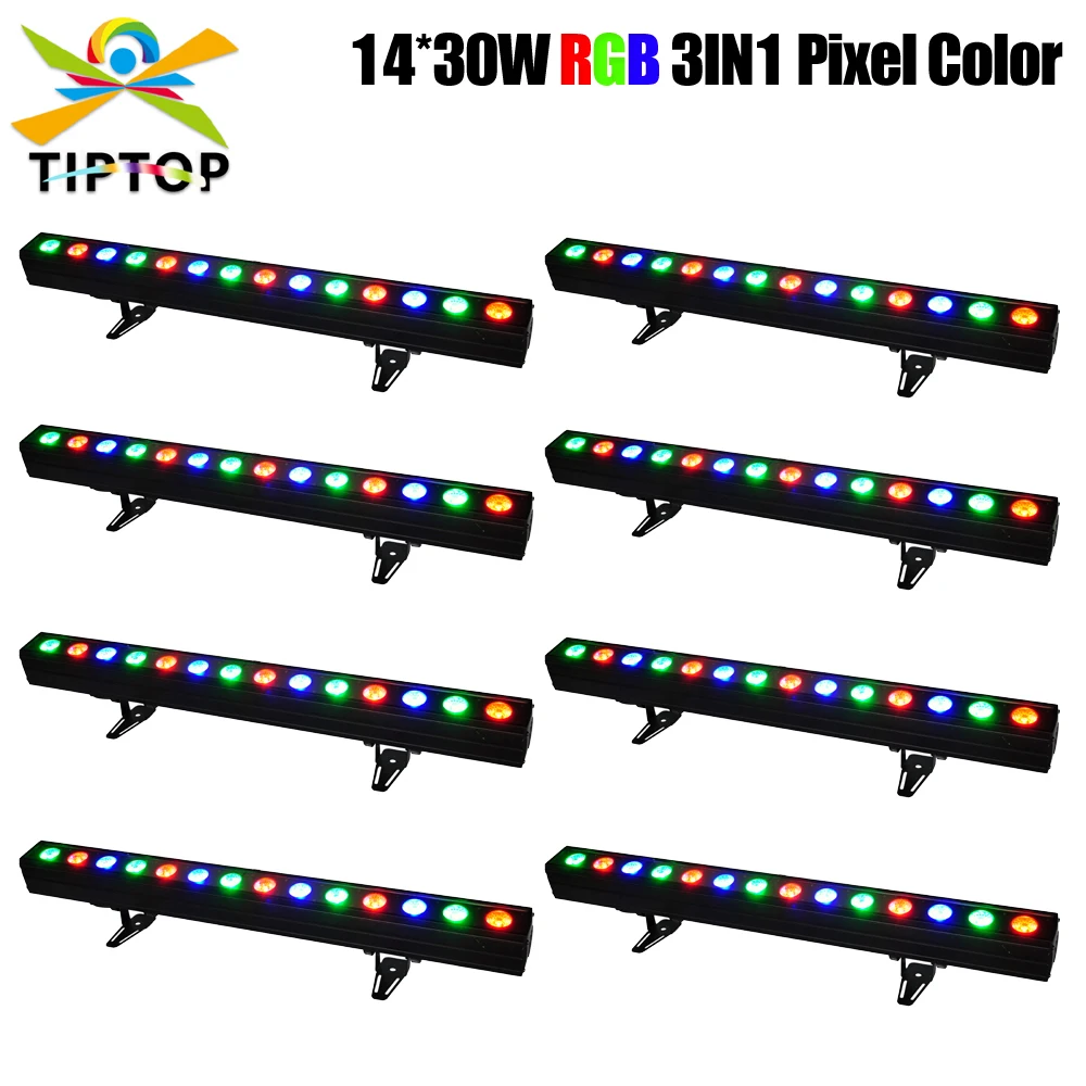 8 Pack 450W RGB Wall Washer Bar Light 14x30W COB Music Sync for Commercial Lighting Birthday Party Garden Lighting Wall Display