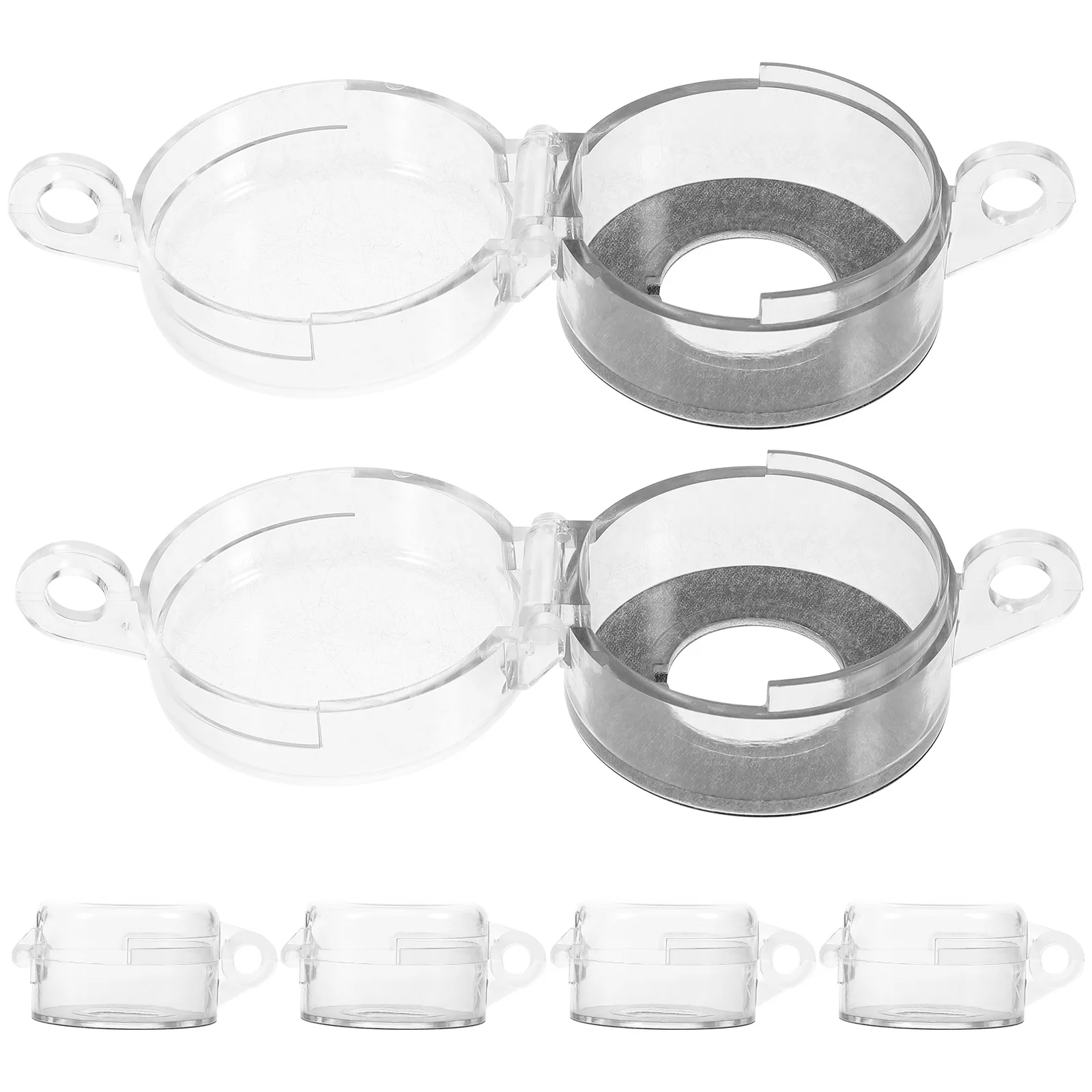 

6pcs Signal Button Protective Covers Clear Transparent ABS Emergency Stop Switch Protectors for Electronics Home Garage Garden