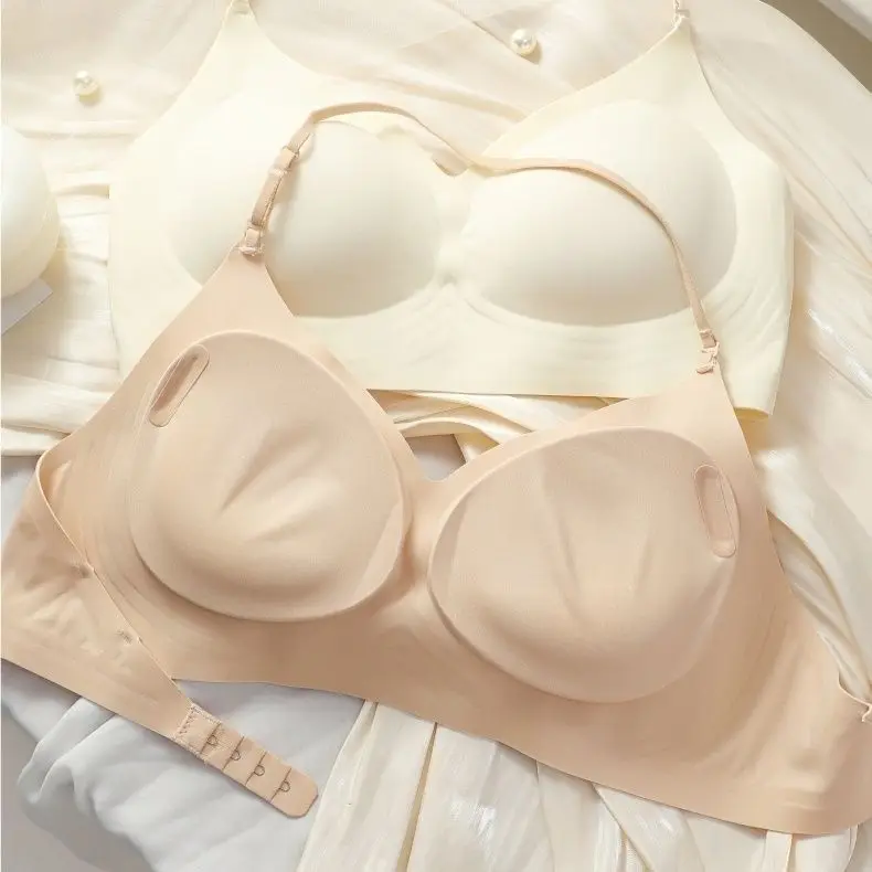 Best 12cm Lift Invisible Push Up Bra Backless Strapless Self Adhesive Silicone Seamless Thick Padding Nude Beige Women Lingerie