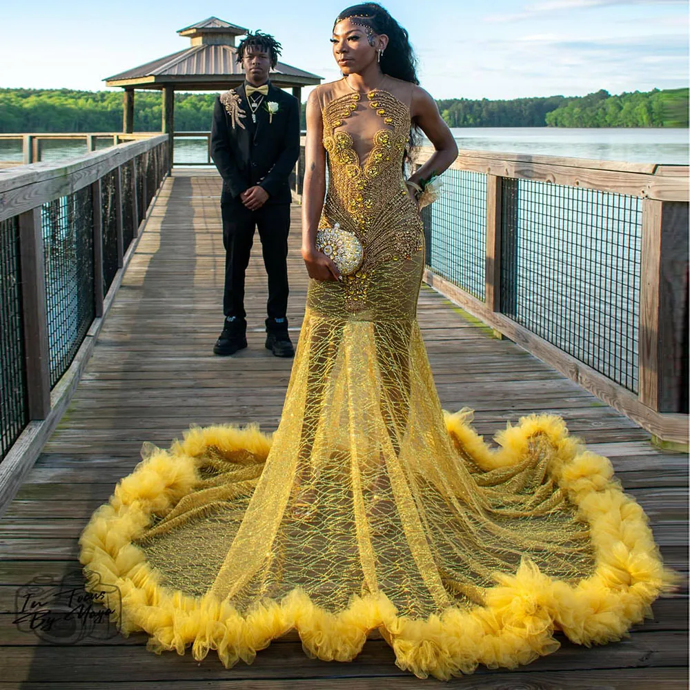 yellow glitter dress Elegant Pink Sequin Evening Gown and Embellished gown main image 1