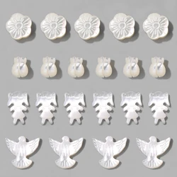 Natural Shell Pendant Mother Of Pearl Boy Girl Peace Dove Shape Pendant Charms Jewelry Making DIY Necklaces Earrings Accessories