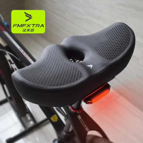 Cojín para asiento de bicicleta sin nariz para hombres y mujeres, acolchado adicional, cómodo asiento ancho para bicicleta, sillín cómodo de gran tamaño para bicicletas Peloton