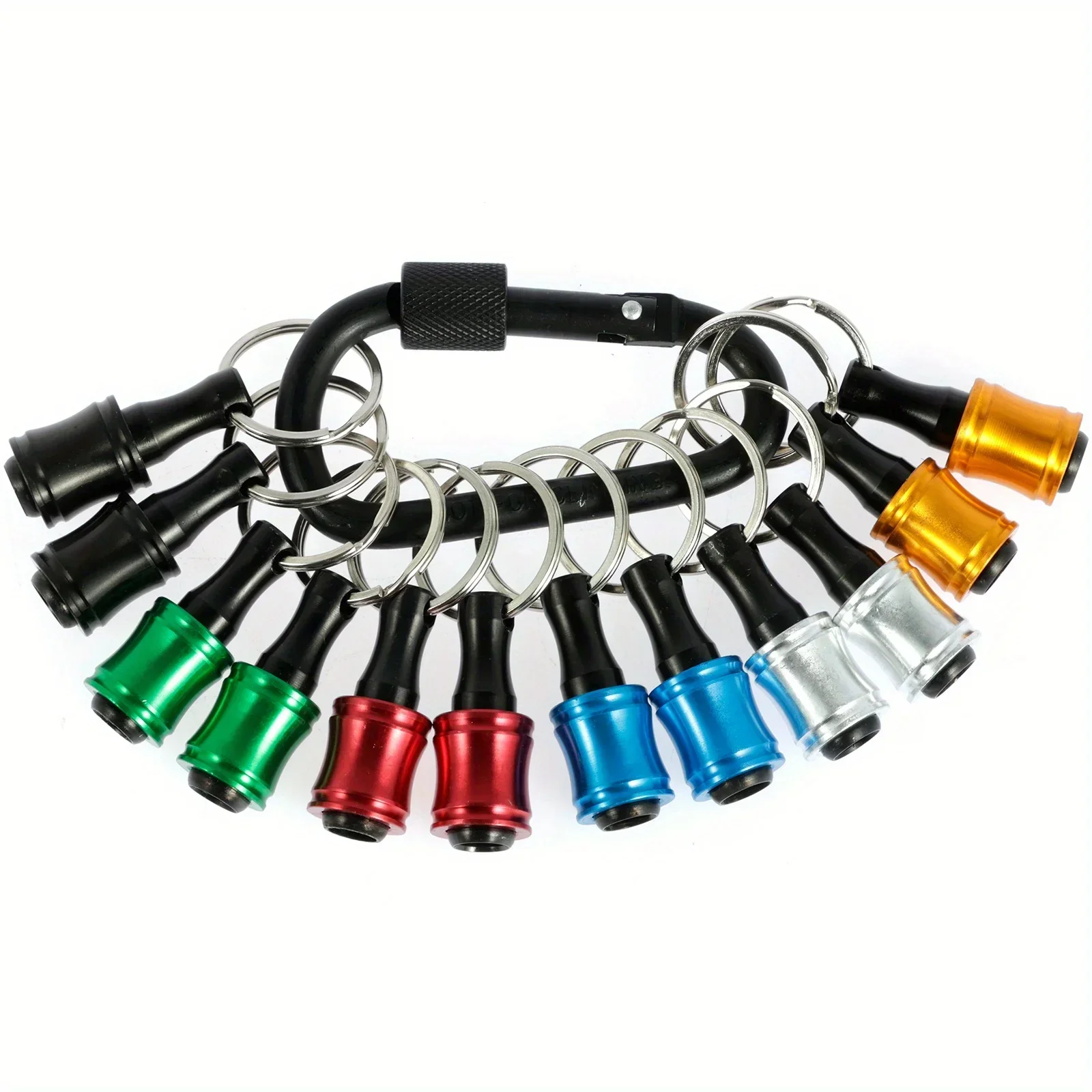 

10Pcs ,Upgrade, Push to Unlock, 1/4 Inch Hex Shank Aluminum Alloy Screwdriver Bits Holder Quick-change Extension Bar