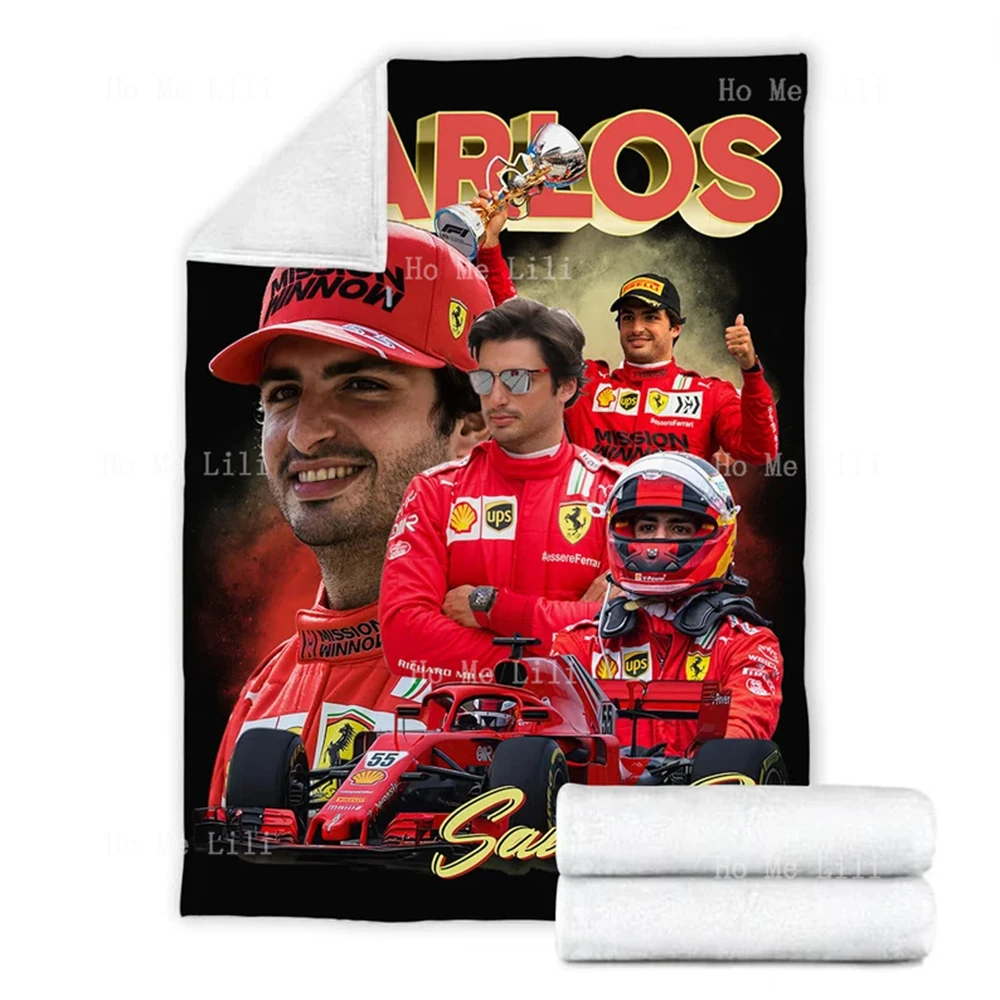 Carlos Sainz Formula Racing Blanket Special Gift Home Decor Modern Flannel Blanket