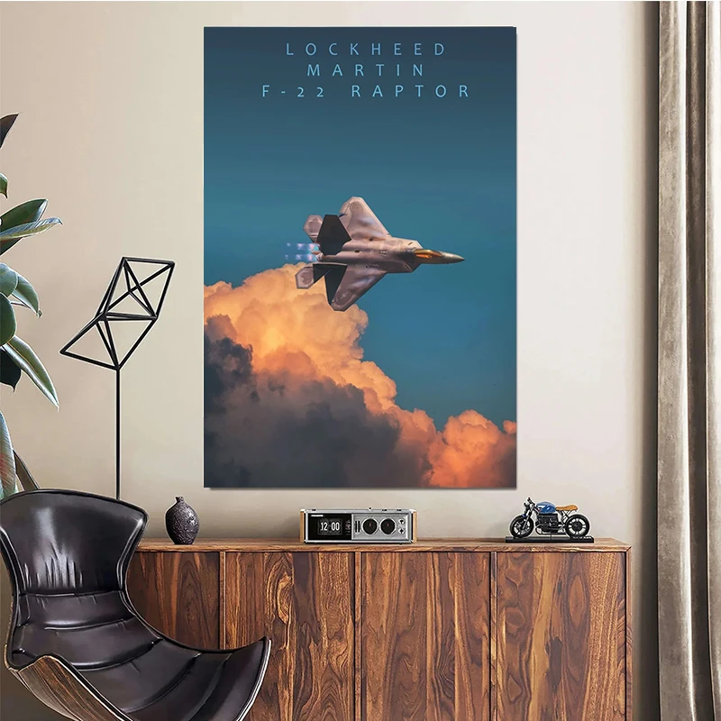 F22 Rapter F35 Lightning SR 71 Military Fans Canvas Paintings Print Posters for Living Room Art Home Wall Decor Picture