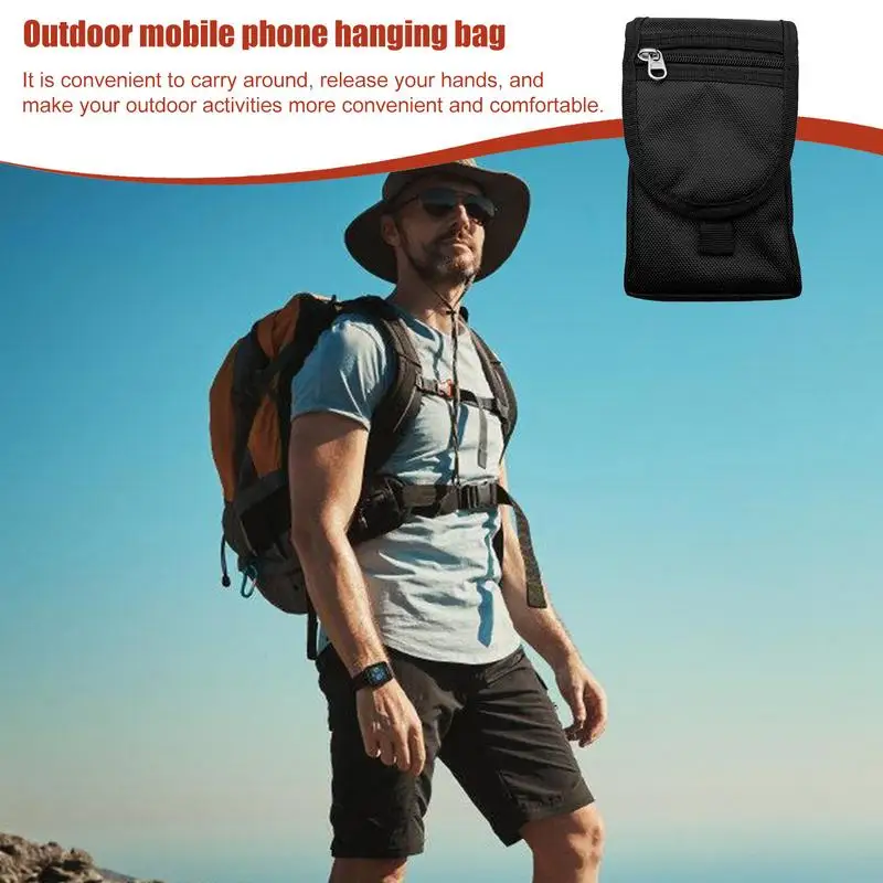 Phone Oxford Cloth Pouch For Cell Phones Up To 6.3 Inches Cell Phone Multifunctional Belt Clip Carrying Holster Case Waist Bag