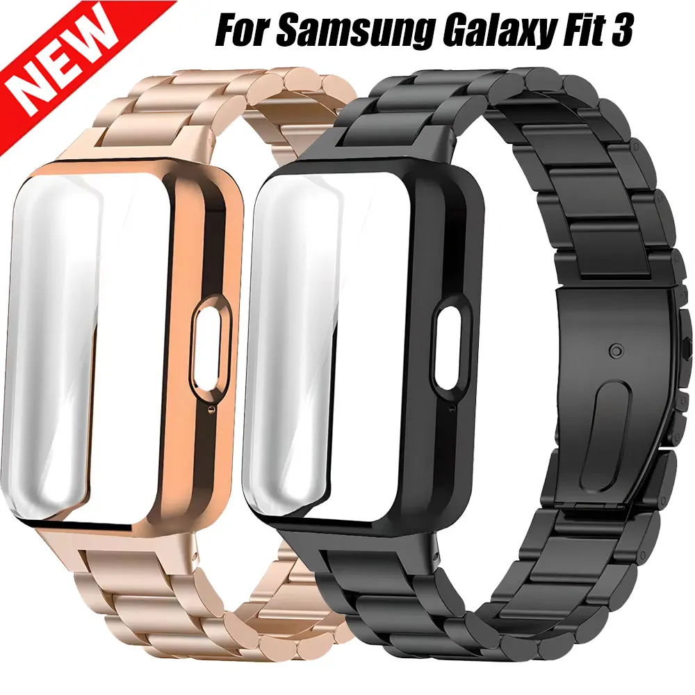 Edelstahlband für Samsung Galaxy Fit 3 Correa Metallarmband Zubehör für Samsung Galaxy Fit 3 SM-R390 Business-Armband