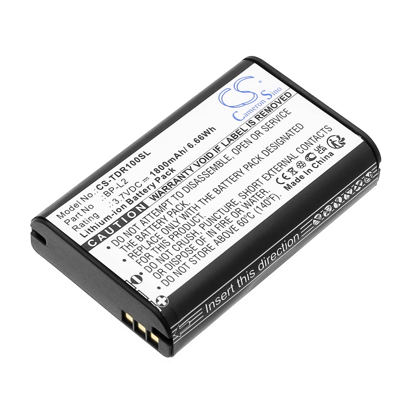 

Recorder Battery For Tascam:DR-1,GT-R1,BP-L2,--1800mAh/6.6Wh--Li-ion--3.70V