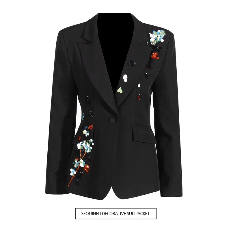 Australische modeshow kleur pailletten ontwerp pak 2025, nieuwe stijl temperament veelzijdig casual jasje dames gevoel van luxe