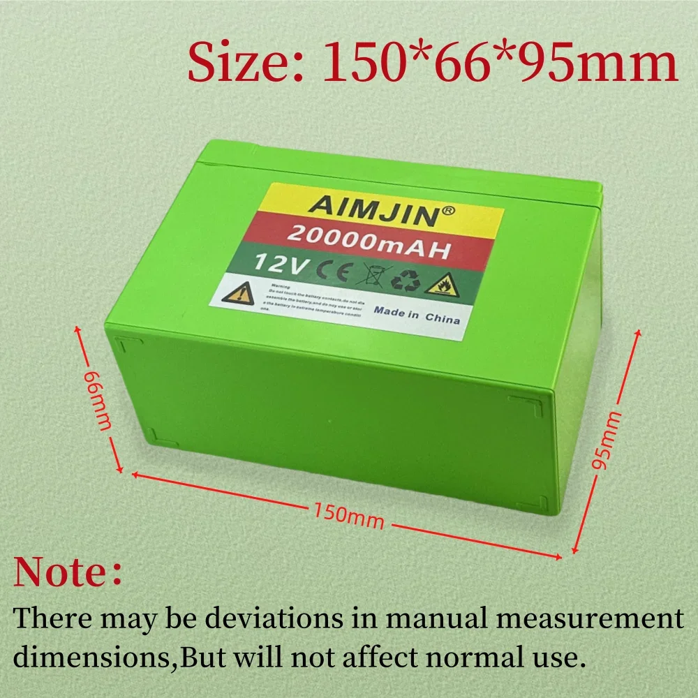 18650 3S6P 12V 20Ah  Rechargeable Lithium battery pack with charger，Suitable for solar storage electric lighting outdoor